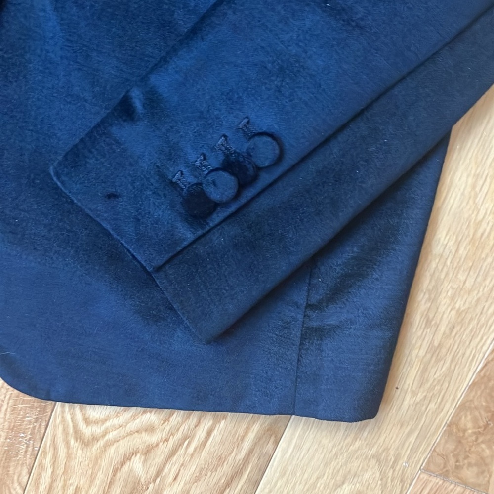 Club Monaco black velvet blazer size 2 - Picture 4 of 5